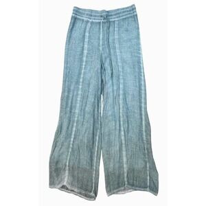 ANTHROPOLOGIE LINEN BEACH WASHED BLUE PANTS SIZE XS